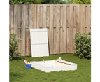 vidaXL Sandpit with Cover White 111x111x19.5 cm Solid Wood Pine