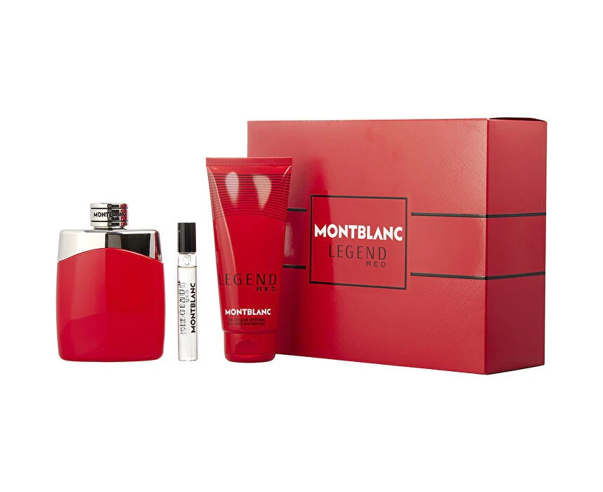 Montblanc Legend Red EDP Spray 100ml/3.3oz & Shower Gel 100ml/3.3oz & EDP Spray 7.5ml/0.25oz