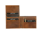Pierre Cardin Mens Wallet RFID Blocking Genuine Italian Leather - Brown