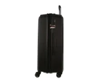 Pierre Cardin Inspired Milleni Checked Luggage Bag Travel Carry On Suitcase 75cm (124L) - Black