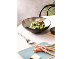Ladelle Fusion Stoneware 30cm Serving Bowl/Salad Food Dish Server Round Teal