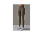 Azura Exchange Dark Brown Solid Color High Waist Butt Lifting Active Leggings - Dark Brown