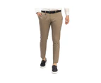 Soft Cotton Chino Trousers with Four Pockets - Brown