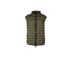 Nylon Padded Vest with Zip Closure - Green