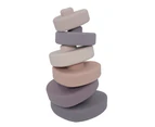 6pc Playground Silicone Stacking Tower Heart Kids/Children Educational Toy 6m+