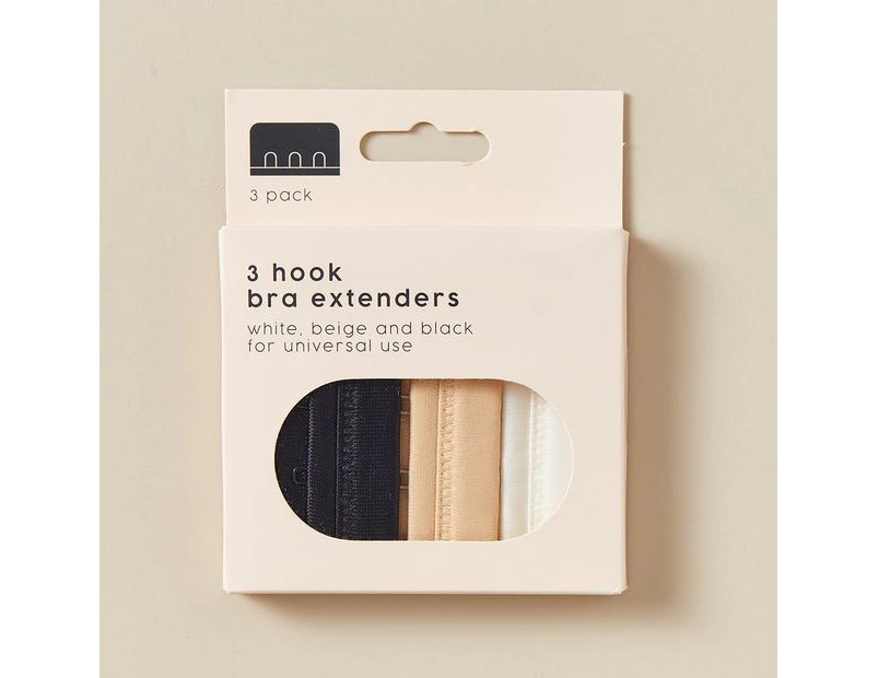 Target 3 Pack Bra Extender - 3 Hook - Black