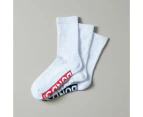 Bonds 3 Pack Aussie Cotton Cushioned Crew Socks - White