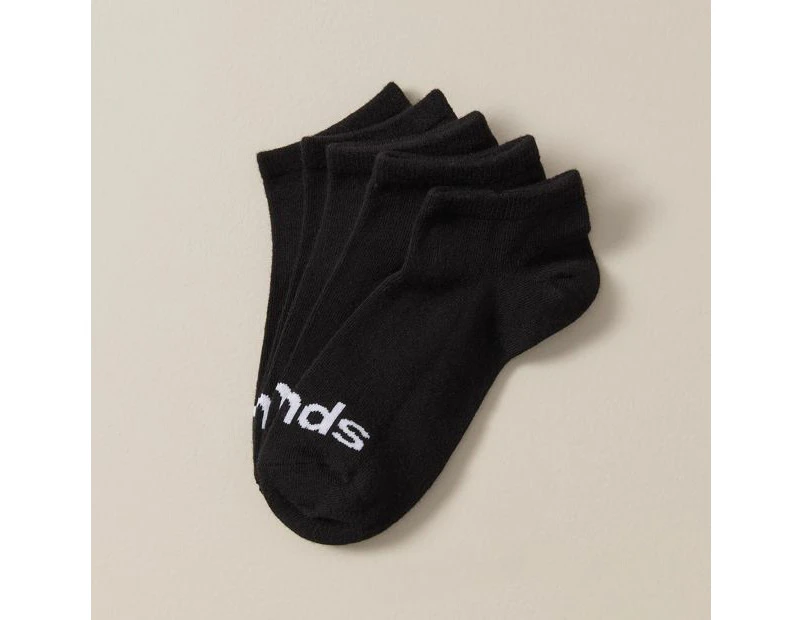 Bonds 5 Pack Low Cut Socks - Black