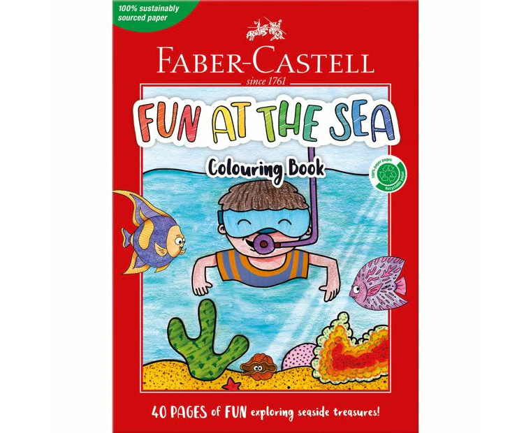 Faber Castell Fun At The Sea A4 Colouring Book