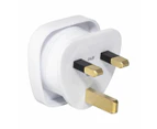 Adaptor, AU/NZ Plug to UK Socket, Triple Flat Pins - Anko - White