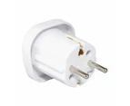 Adaptor, AU/NZ Plug to EU Socket, Double Round Pins - Anko - White