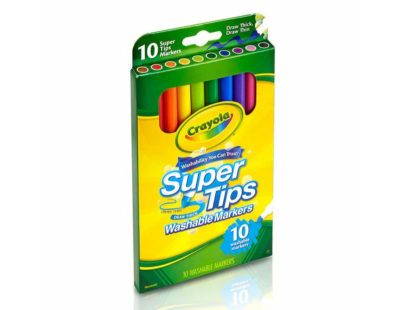 Crayola 10 Pack SuperTips Washable Markers - Multi