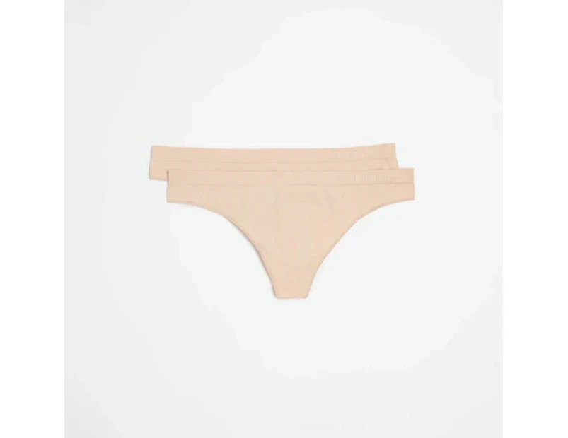 Bonds 2 Pack Seamless G-String Briefs - Neutral