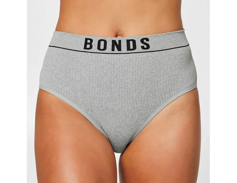 Retro Rib Hi Hi Briefs - Bonds - Grey