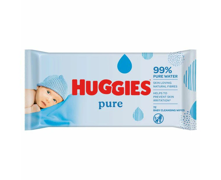 Huggies Baby Wipes Pure 72's