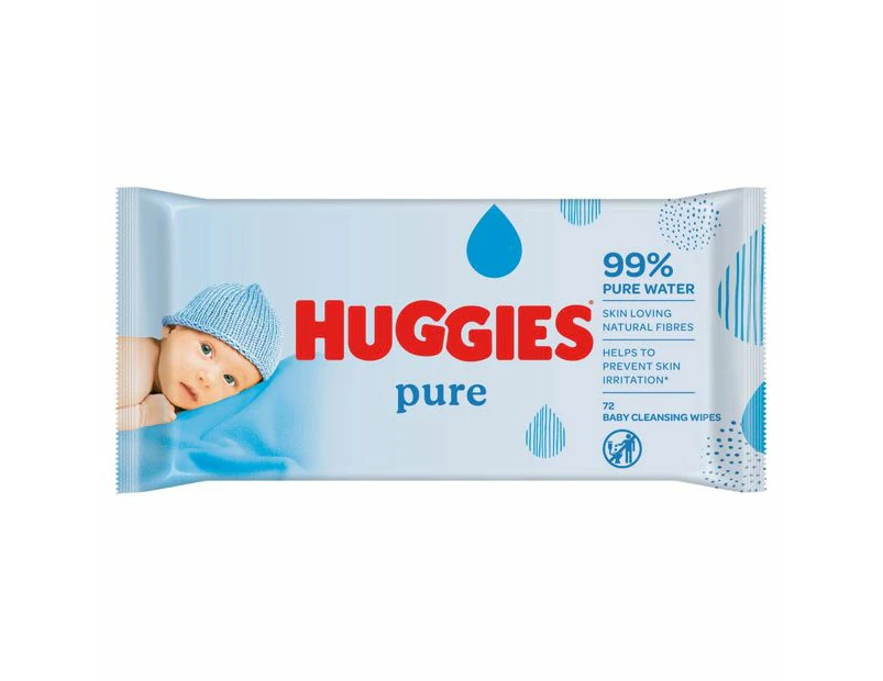 Huggies Baby Wipes Pure 72's