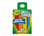 12PK Crayola Washable Coloured Sidewalk Chalk Drawing Art/Craft Draw Kids 4y+