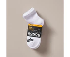 Bonds Kids Cushioned 1/4 Crew Socks - 5 Pack - White