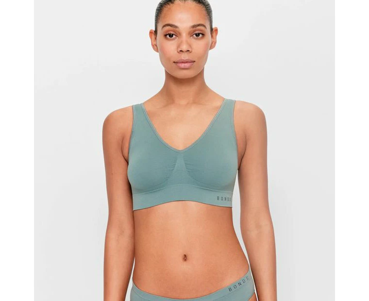 Bonds Seamless Comfy Crop Top - Green