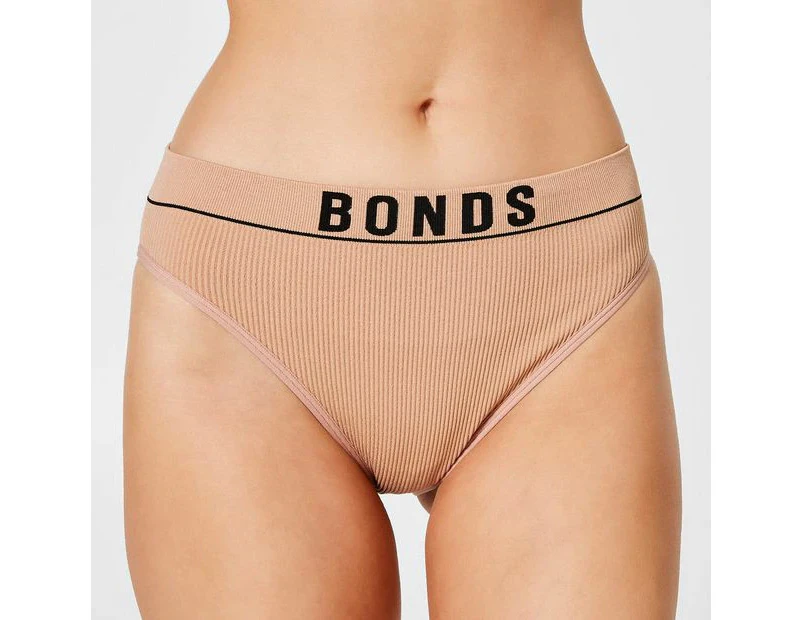 Bonds Retro Hi Leg Bikini Briefs; Style: WU8GT - Brown