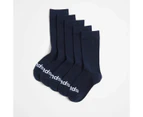 Bonds Kids Crew Socks 5 Pack - Blue