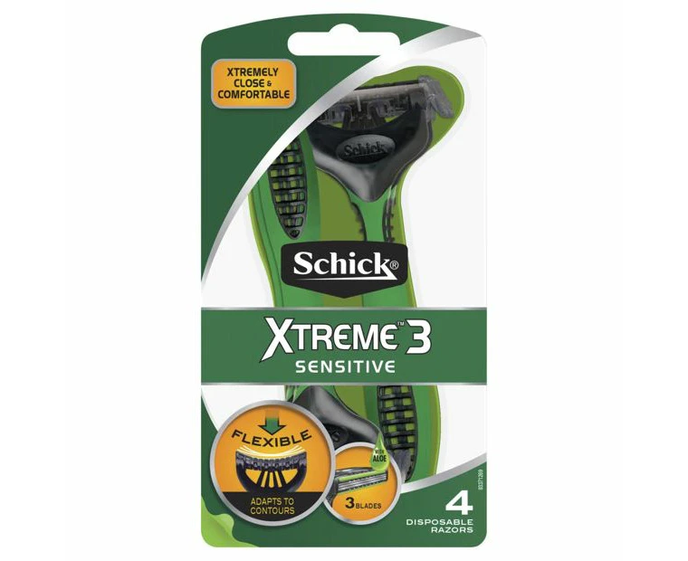 Schick 4 Pack Xtreme 3 Sensitive Razors