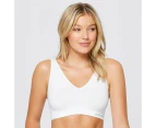 Bonds Seamless Comfy Crop Bra; Style: WVLHT - White