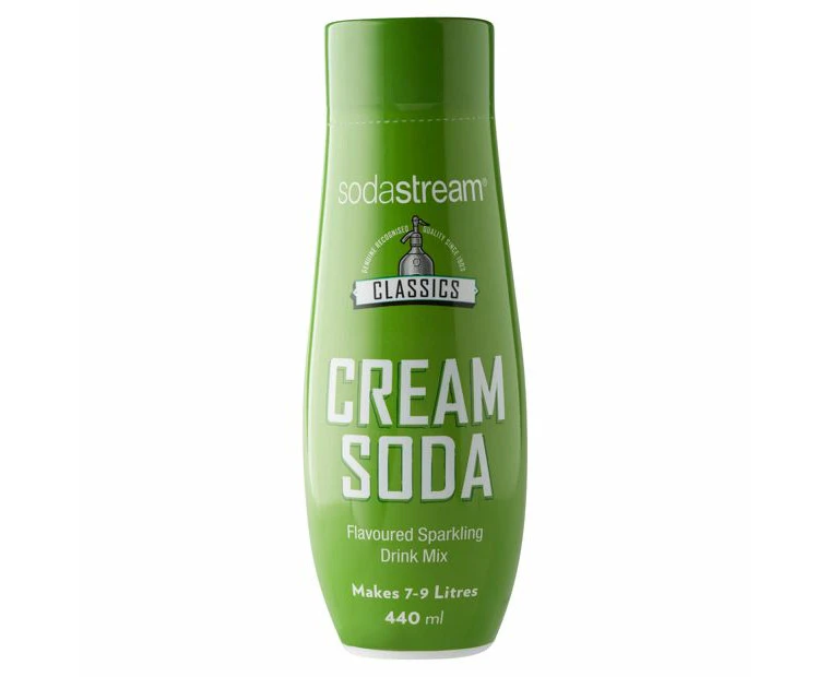 SodaStream Classics Cream Soda 440ml/Sparkling Water Syrup Drink Mix/Makes 9L