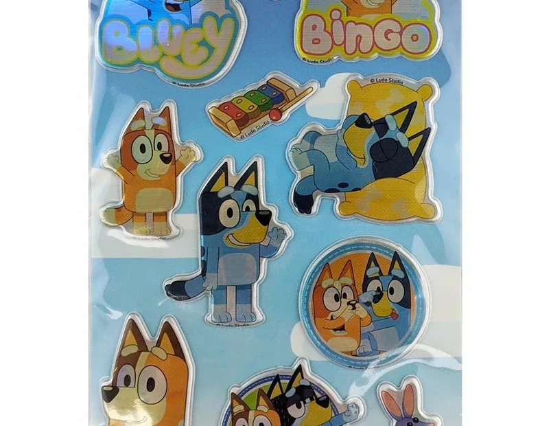 Bluey Puffy Sticker Set