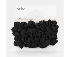 Mini Scrunchies, 5 Pack - Anko - Black