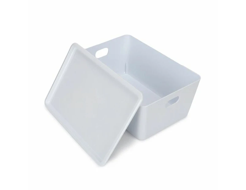 4L Smooth and Shiny Plastic Tub, White - Anko