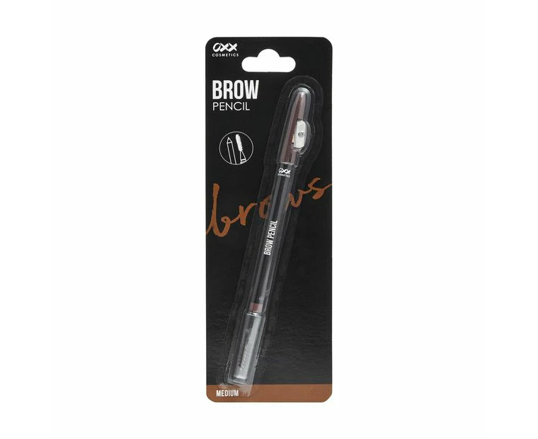 Brow Pencil, Medium Brown - OXX Cosmetics