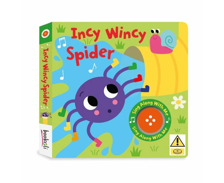 Bookoli Incy Wincy Spider Kids/Childrens Sing-Along Song/Sound Book 18m+