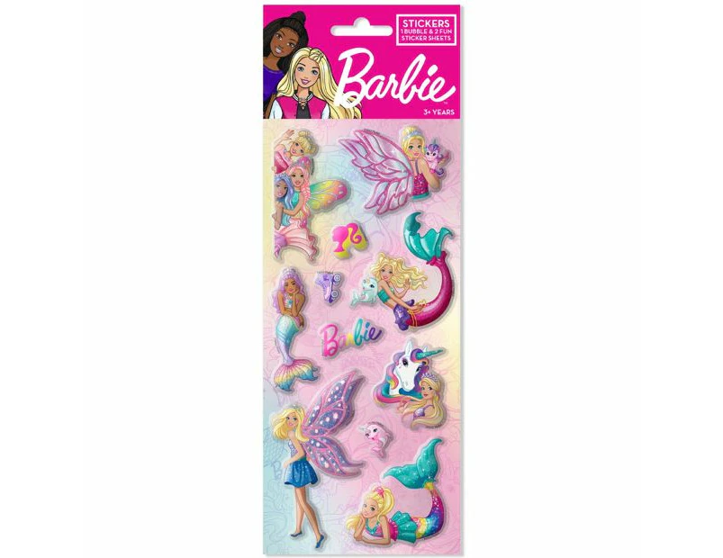 Barbie Stickers 3 Pack Bubble Stickers