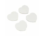 Paintable Heart Canvas Fridge Magnets, 4 Pack - Anko