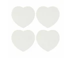 Paintable Heart Canvas Fridge Magnets, 4 Pack - Anko