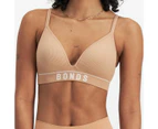 Retro Rib T-Shirt Crop Bra - Bonds - Brown