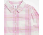 Target Flannelette Check Shirt - Pink