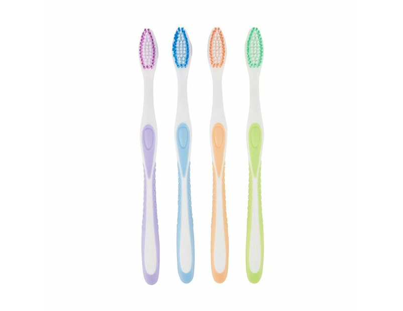 Adult Medium Toothbrush, 4 Pack - OXX Essentials - Multi