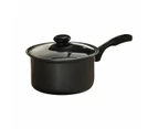 Carbon Steel Non-Stick Saucepan - Anko - Black