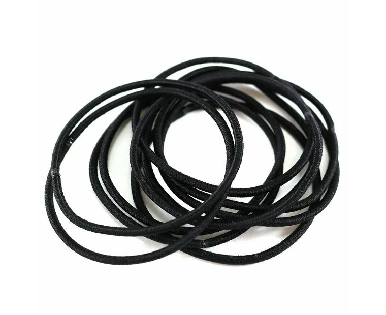 16 Pack Black Snagless Elastics