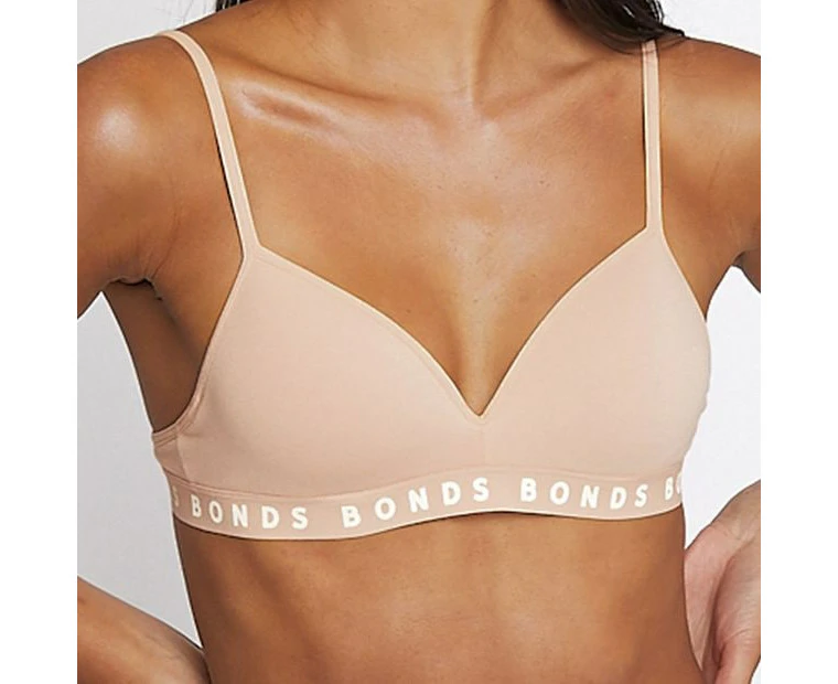 Bonds Hipster Flex It Crop Bra - Neutral