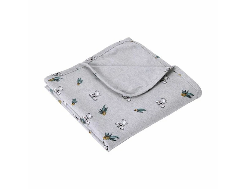 Jersey Cotton Blanket - Anko - Grey