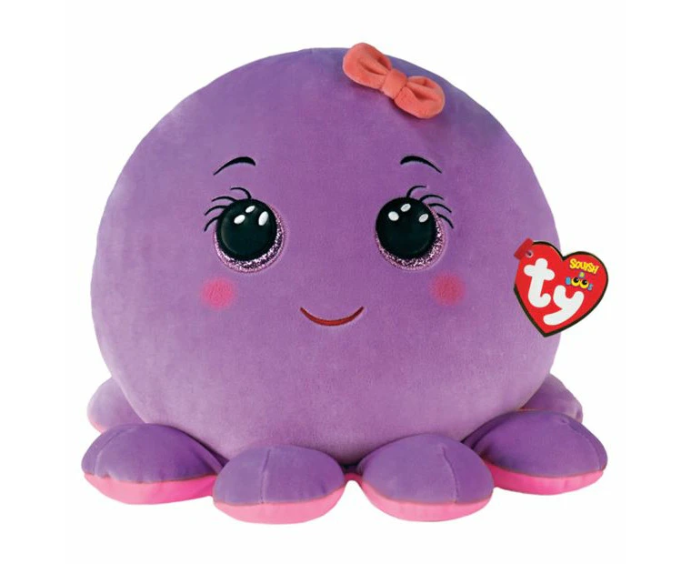 Ty Squishy Beanies 25cm Octavia Purple Octopus