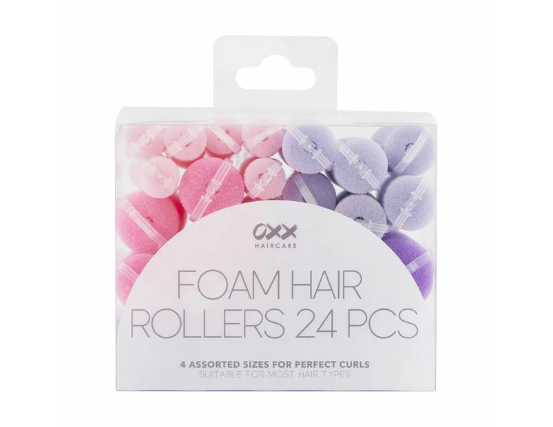 OXX Haircare 24 Piece Foam Hair Rollers - Bright