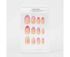 False Nails 24 Pack, Almond Shape, Floral - OXX Cosmetics
