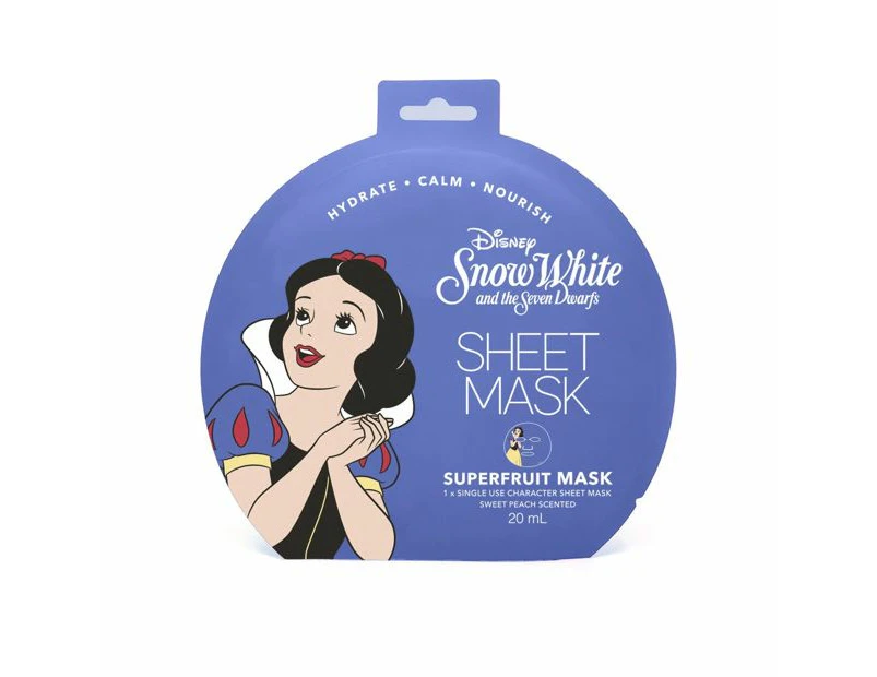 Disney Snow White & the Seven Dwarfs Superfruit Sheet Mask - Sweet Peach - Blue