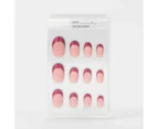 False Nails 24 Pack, Oval Shape, Pink Shimmer - OXX Cosmetics