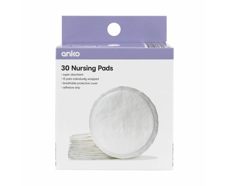 Nursing Pads, 30 Pack  - Anko