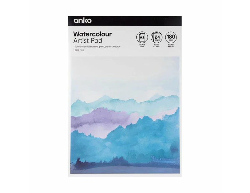 A3 Watercolour Artist Pad - Anko